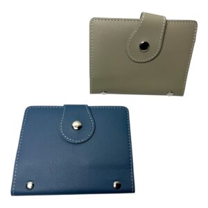 Slim PU Leather Business Card Holder Compact Organizer Wallets