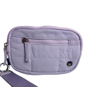 Lilac Purple Quilted Wristlet Wallet Compact Organizer Copy