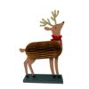 Wondershop Honeycomb Deer Christmas Tabletop Decor – 9.75” Standing Reindeer, Gold Glitter Antlers