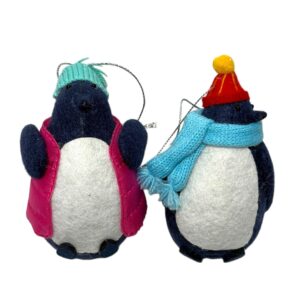 Pair of Cozy Penguin Ornaments – Wondershop at Target | Winter Felt Penguins with Hats & Scarves