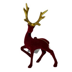 Velvet Red Reindeer Ornament with Gold Antlers – Wondershop Target Holiday Decor
