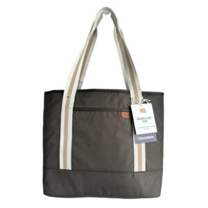 CleverMade Malibu Luxe Tote Structured Shoulder Bag with 15” Laptop Sleeve
