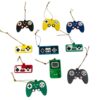 Set of 10 Retro Game Controller Ornaments | Video Game Christmas Tree Decorations