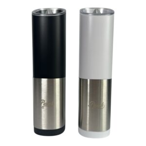 Puzzk Gravity Electric Salt and Pepper Grinder Mill Set | Stainless Steel | New Open Box