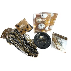 New Year’s Eve Party Supplies Bundle | Spritz Black Gold Decorations | New w/ Tags