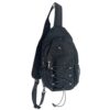 Black Crossbody Sling Backpack USB Charging Travel Daypack