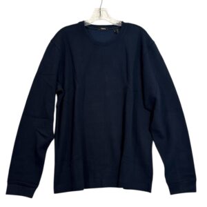 Theory Jocelin LS Double Piqué Crewneck Top – Baltic Navy – Men’s Size XL