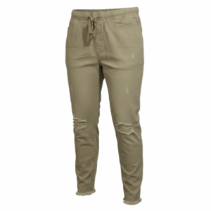 YMI High-Rise Distressed Jogger Pants | Khaki | XL