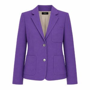 Theory Shrunken Patch Pocket Blazer | Bright Peony Purple | Women’s Size 2