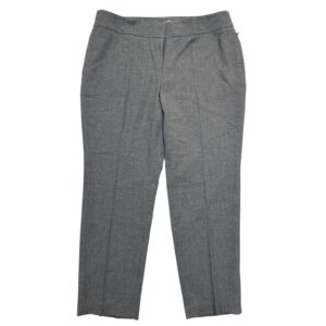 Kasper Women’s Petite Fly Front Slim Dress Pants Gray/Black 16P