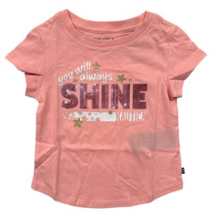 Nautica Toddler Girls Pink “You Will Always Shine” Sequin Tee Size 3T