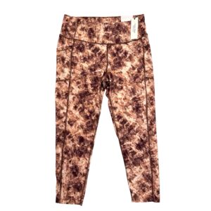 Calvin Klein Performance High Waist 718Compression Leggings XL Brown Abstract