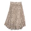 Skye Sidony Swim Cover Up Skirt Medium Tan Biomes Palm Print Asymmetrical Hem