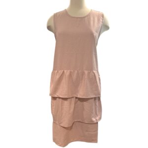 Mud Pie Nicolette Tiered Dress Blush PinkSleeveless L NWT