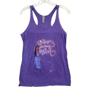Disney Wish "Magic in Every Wish" RacerbackTank Top Purple Heather Size M