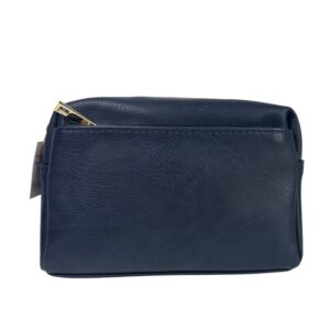 Navy Faux Leather CrossbodyBag Gold Hardware