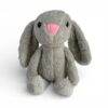 Soft Gray Plush Bunny Rabbit Stuffed Animal 9 Inch Pink Nose