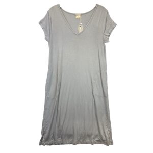 INK+IVY Grey Swing Pocket Dress | Short Sleeve Rayon Blend Casual Dress Small