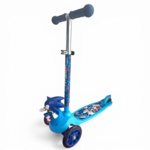 Voyager Sonic The Hedgehog 3 Wheel Kick Scooter Kids Light Up Wheels Adjustable Height
