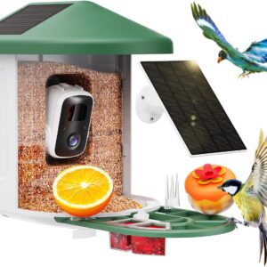 HARYMOR Smart Bird Feeder with Camera & Solar Panel | AI Bird Identification 2K Live View