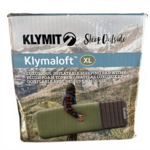 Inflatable Sleeping Pad with Memory Foam | Camping Air Mattress Green - Klymit Klymaloft - Like New