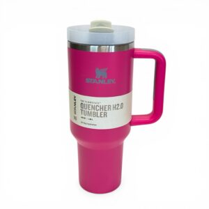 Stanley Quencher H2.0 FlowState Tumbler 40 oz Rose Red Handle Straw Cup