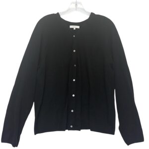 Vince 100% Cashmere Cardigan Women’s 3X Black Button Front Luxury Sweater