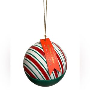 Ornament Candle Festive Striped Holiday Mulled Cider