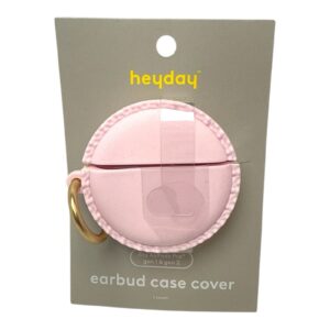Heyday Pink Earbud Case Cover with Gold Clip