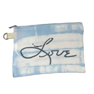Tie-Dye Makeup Bag Handcrafted Love Toiletry Pouch Signature love design OOAK