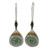 Silver Turquoise Teardrop Earrings